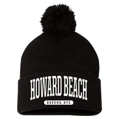 NYC Borough Howard Beach Queens New York City Pom Pom 12in Knit Beanie