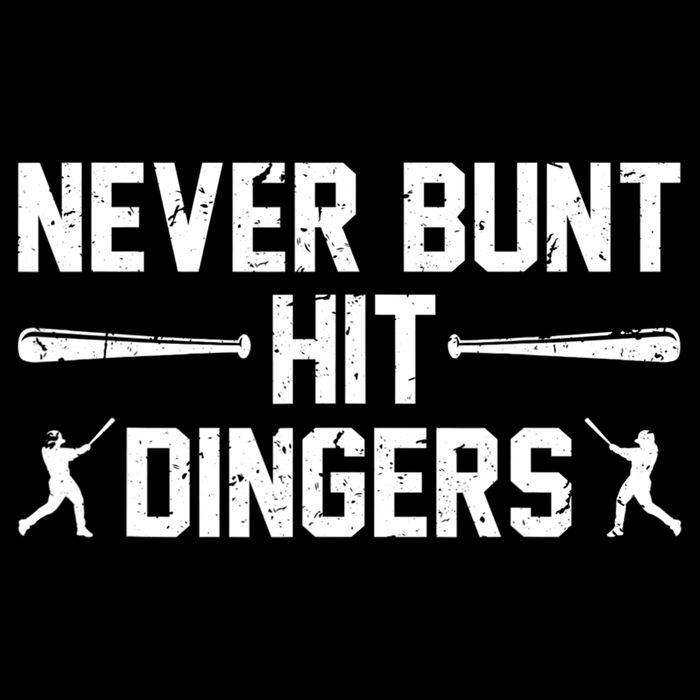 Never Bunt Hit Dingers Cool Gift Funny Baseball Cute Gift Impact Tech Backpack