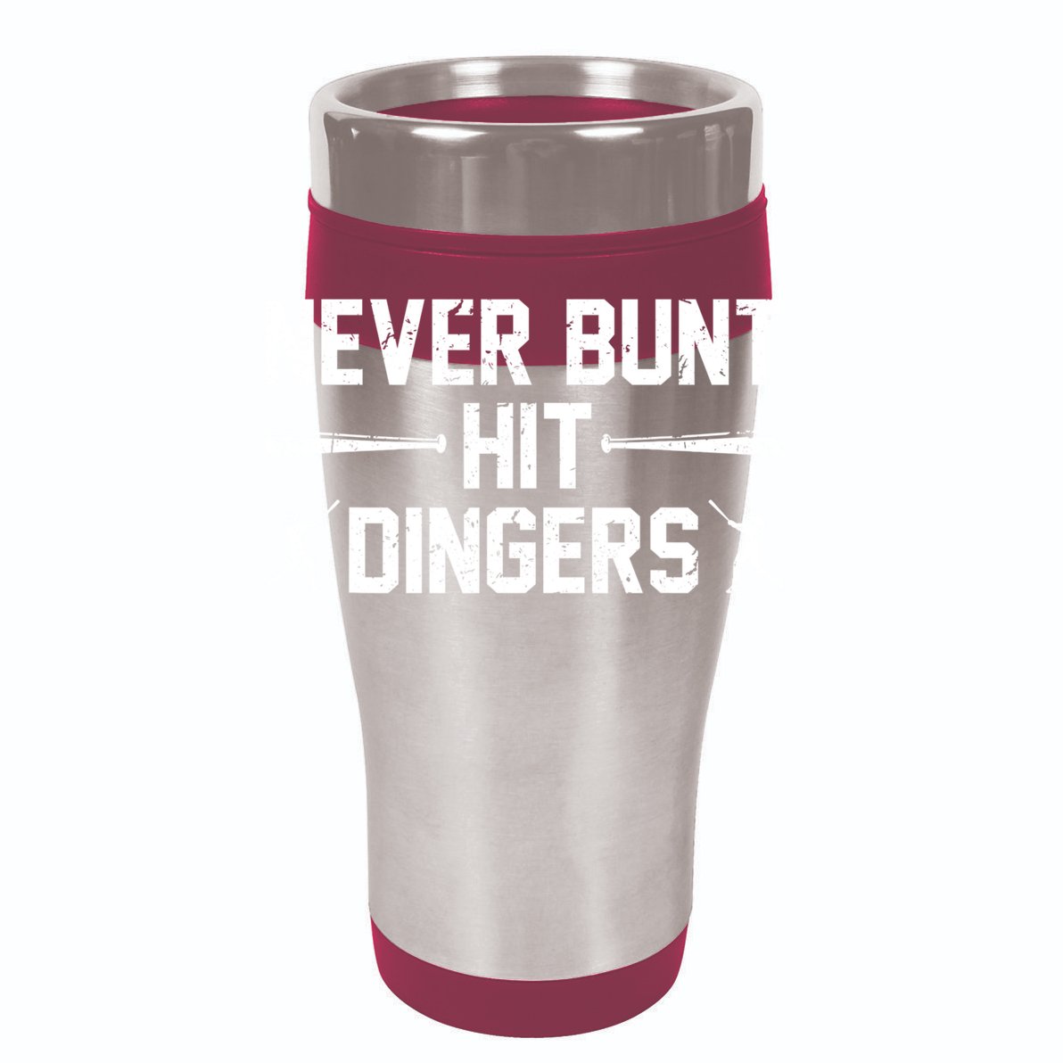 Never Bunt Hit Dingers Cool Gift Funny Baseball Cute Gift Sustainable Bucket Hat