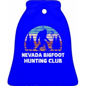 Nevada Bigfoot Hunting Club Sasquatch Fan Cool Gift Ceramic Bell Ornament