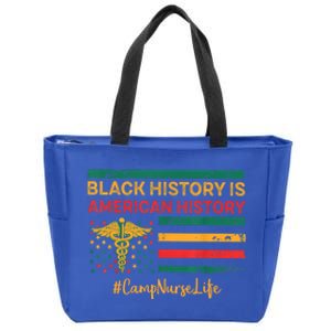 Nurse Black History Month Juneteenth Camp Nurse Nurses Day Gift Zip Tote Bag