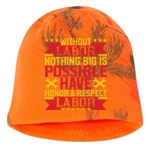 Nothing Big Is Have Honor & Respect Labor Day Gift Kati - Camo Knit Beanie