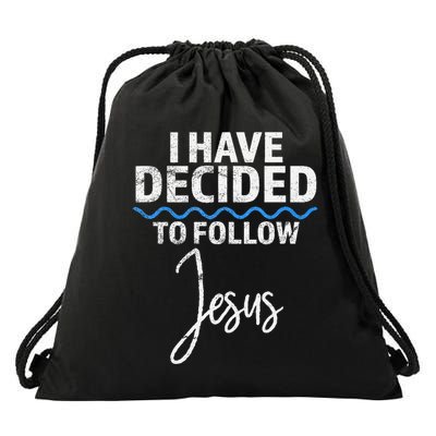 New Believer I Have Decided To Follow Jesus In Baptism Drawstring Bag