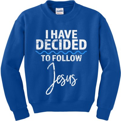 New Believer I Have Decided To Follow Jesus In Baptism Kids Sweatshirt