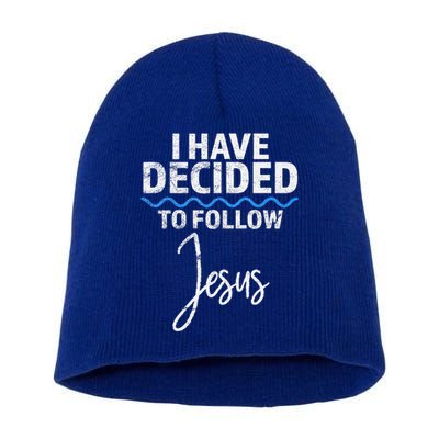 New Believer I Have Decided To Follow Jesus In Baptism Short Acrylic Beanie