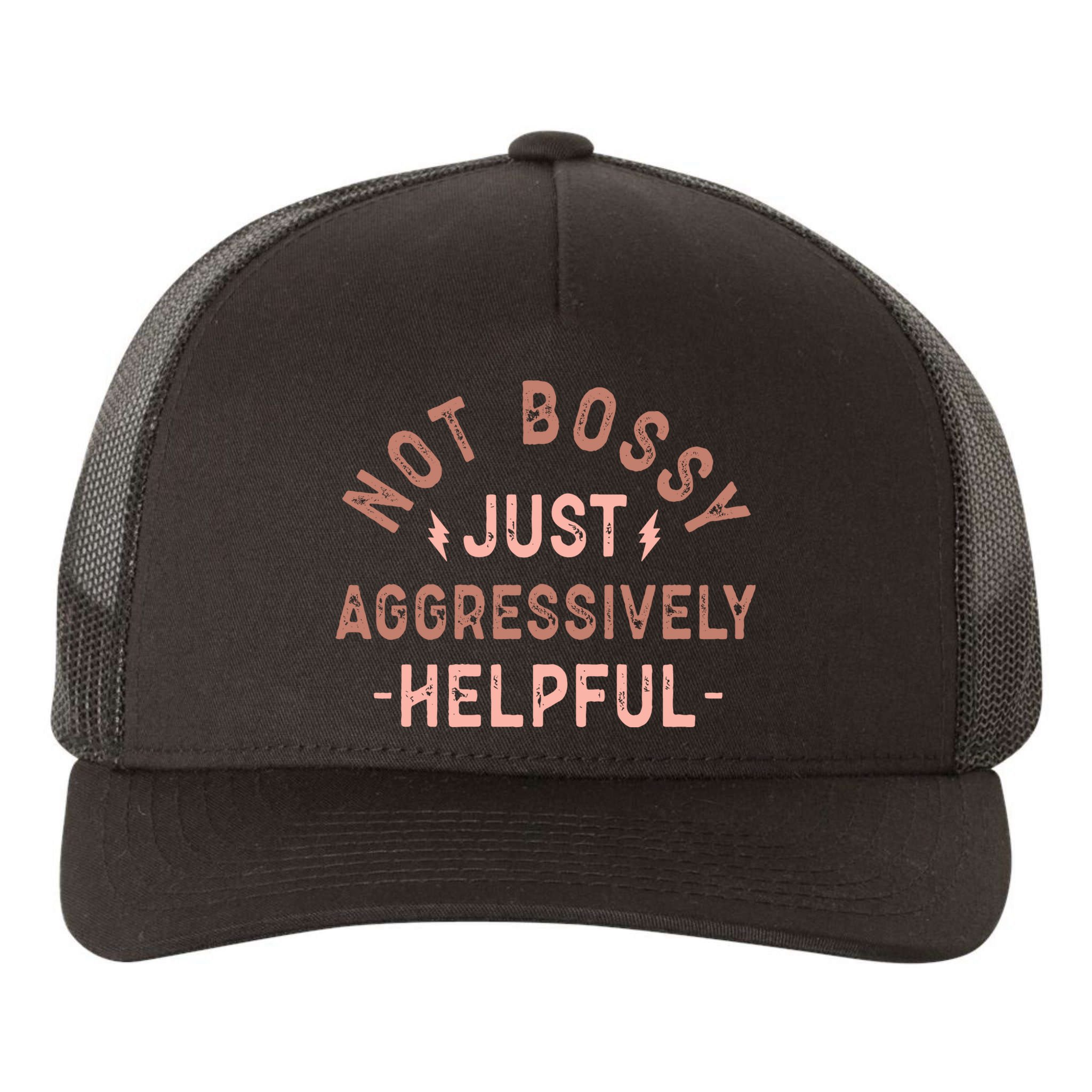 Not Bossy Just Aggressively Helpful Yupoong Adult 5-Panel Trucker Hat