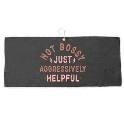 Not Bossy Just Aggressively Helpful Large Microfiber Waffle Golf Towel
