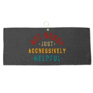 Not Bossy Just Aggressively Helpful Large Microfiber Waffle Golf Towel