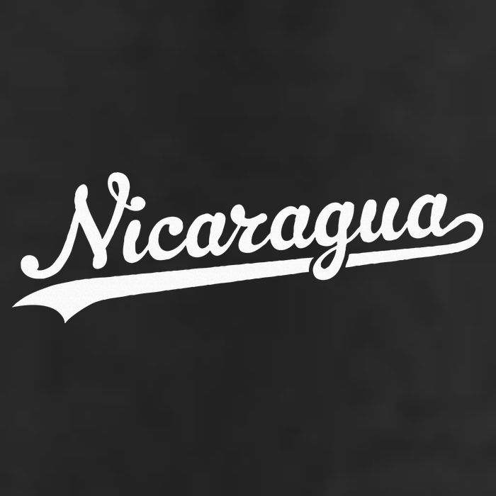 Nicaragua Baseball Jersey Script With Swoosh 7 Panel Mesh Trucker Snapback Hat