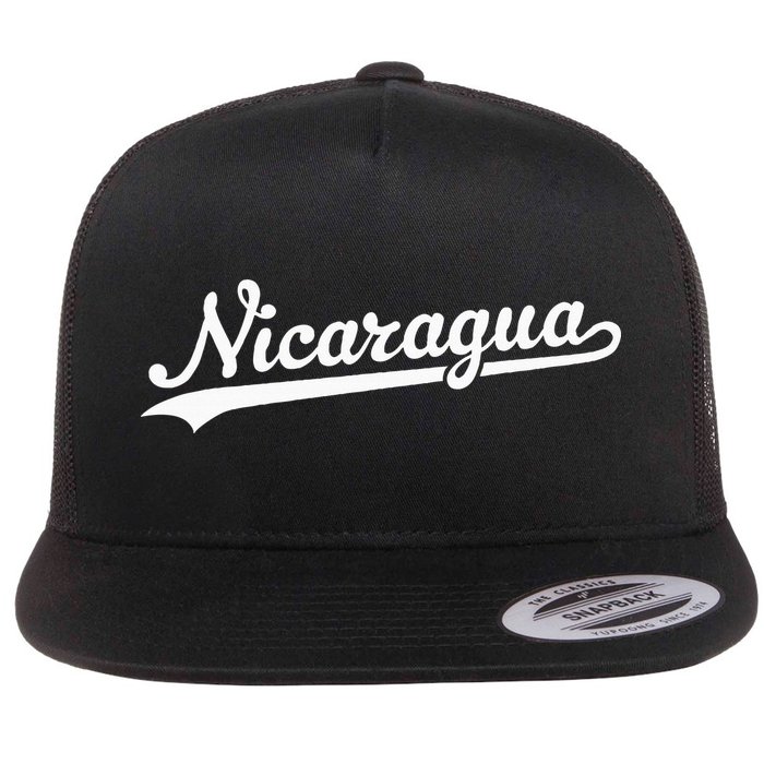 Nicaragua Baseball Jersey Script With Swoosh Flat Bill Trucker Hat