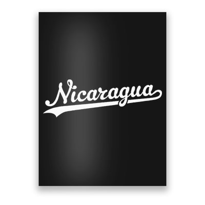 Nicaragua Baseball Jersey Script With Swoosh Poster
