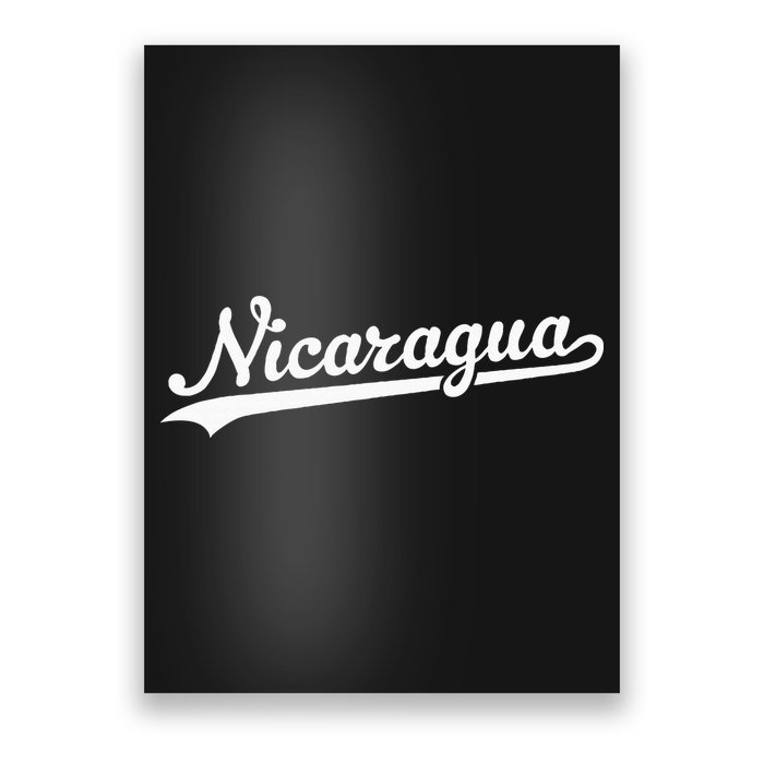 Nicaragua Baseball Jersey Script With Swoosh Poster
