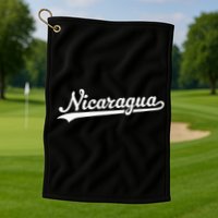 Nicaragua Baseball Jersey Script With Swoosh Golf Towel
