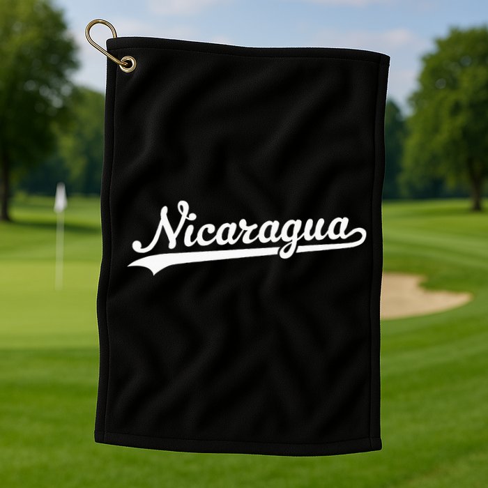 Nicaragua Baseball Jersey Script With Swoosh Golf Towel