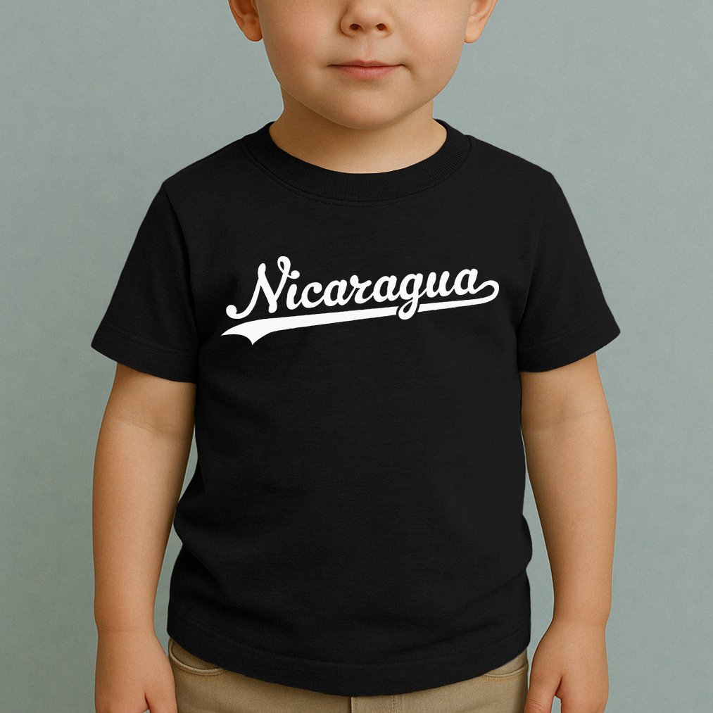 Nicaragua Baseball Jersey Script With Swoosh Toddler T-Shirt