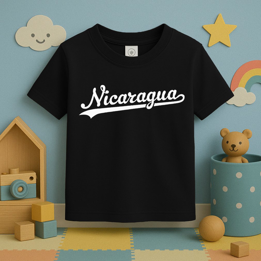 Nicaragua Baseball Jersey Script With Swoosh Toddler T-Shirt