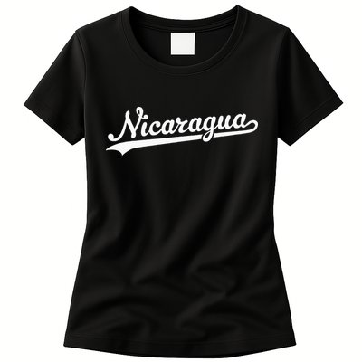 Nicaragua Baseball Jersey Script With Swoosh Womens T-Shirt