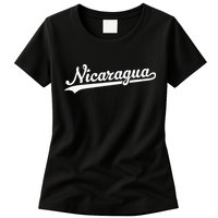 Nicaragua Baseball Jersey Script With Swoosh Womens T-Shirt