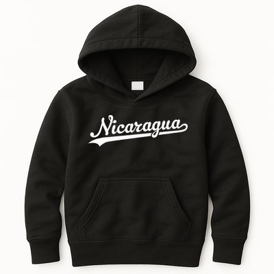 Nicaragua Baseball Jersey Script With Swoosh Kids Hoodie