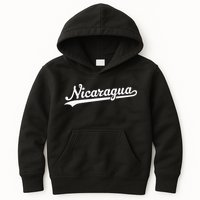 Nicaragua Baseball Jersey Script With Swoosh Kids Hoodie
