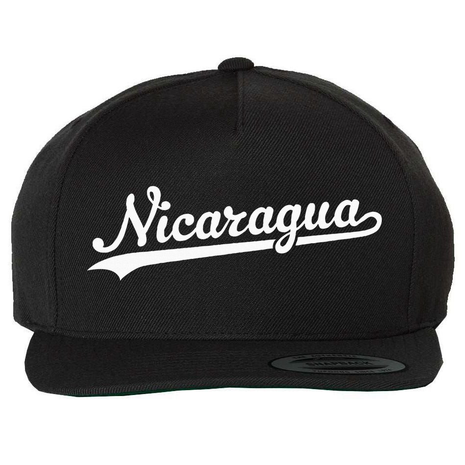 Nicaragua Baseball Jersey Script With Swoosh Wool Snapback Cap