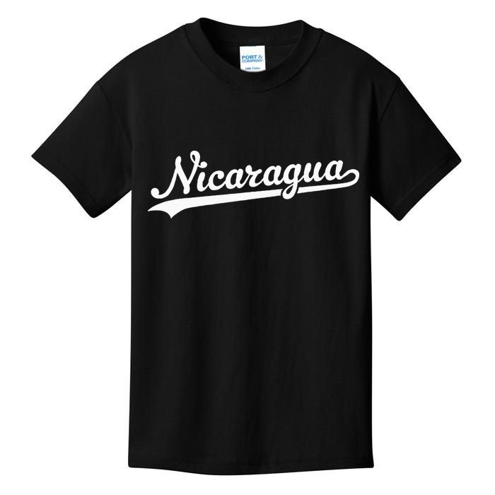 Nicaragua Baseball Jersey Script With Swoosh Kids T-Shirt