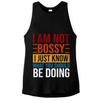 Not Bossy Just Know What I Should Be Doing Funny Sayings Ladies PosiCharge Tri-Blend Wicking Tank