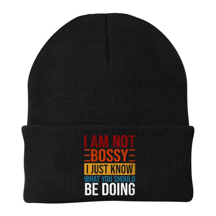 Not Bossy Just Know What I Should Be Doing Funny Sayings Beanie