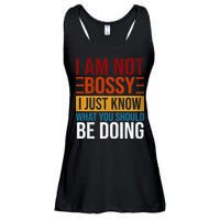 Not Bossy Just Know What I Should Be Doing Funny Sayings Ladies Essential Flowy Tank