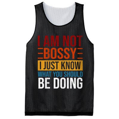 Not Bossy Just Know What I Should Be Doing Funny Sayings Mesh Reversible Basketball Jersey Tank