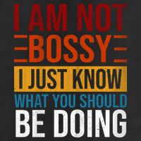 Not Bossy Just Know What I Should Be Doing Funny Sayings 25L Jumbo Tote