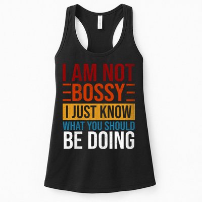 Not Bossy Just Know What I Should Be Doing Funny Sayings Womens Tank Top