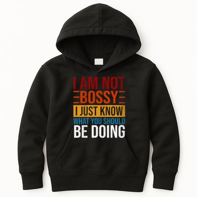Not Bossy Just Know What I Should Be Doing Funny Sayings Kids Hoodie