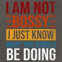 Not Bossy Just Know What I Should Be Doing Funny Sayings Cotton Canvas Backpack