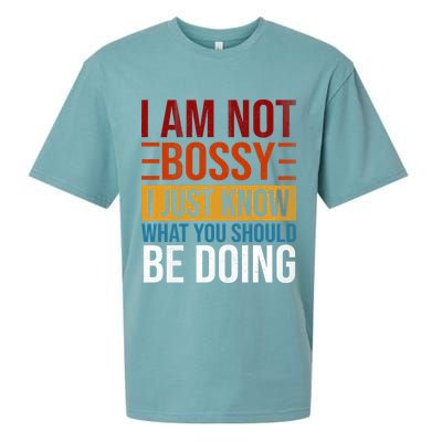 Not Bossy Just Know What I Should Be Doing Funny Sayings Sueded Cloud Jersey T-Shirt