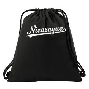 Nicaragua Baseball Jersey Script With Swoosh Drawstring Bag