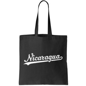 Nicaragua Baseball Jersey Script With Swoosh Tote Bag