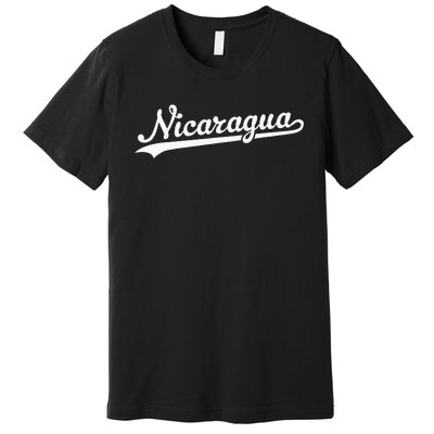 Nicaragua Baseball Jersey Script With Swoosh Premium T-Shirt