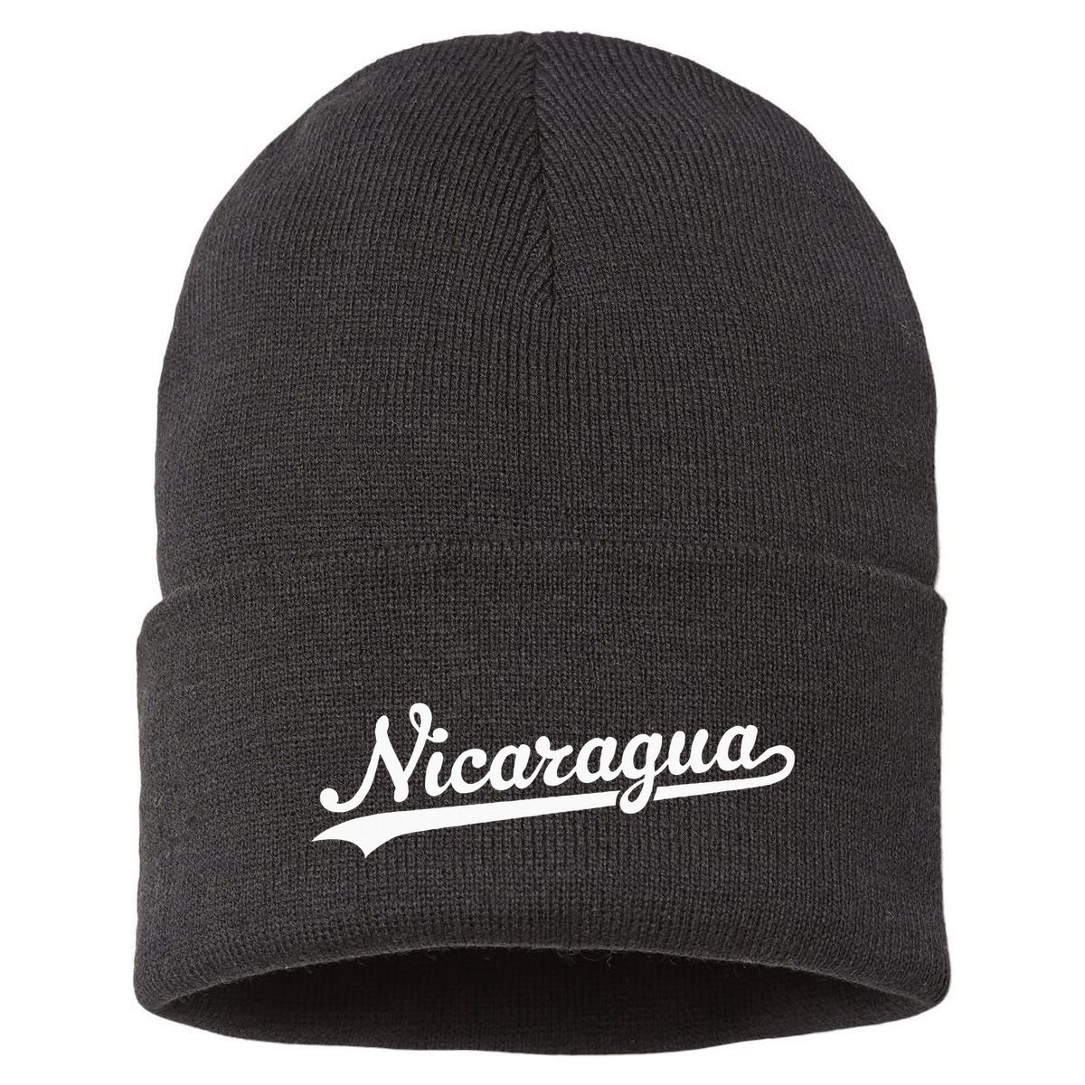 Nicaragua Baseball Jersey Script With Swoosh Sustainable Knit Beanie