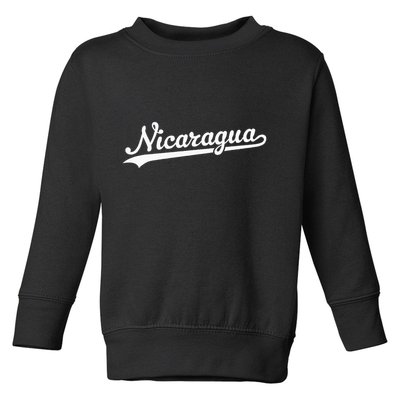 Nicaragua Baseball Jersey Script With Swoosh Toddler Sweatshirt