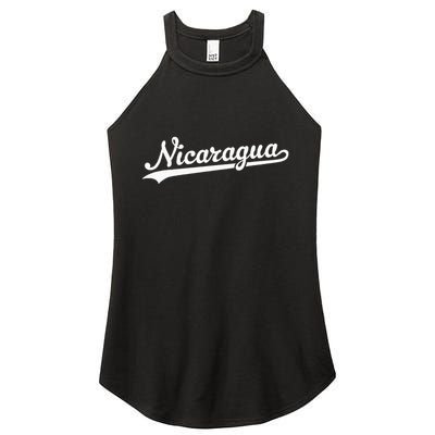Nicaragua Baseball Jersey Script With Swoosh Women's Perfect Tri Rocker Tank