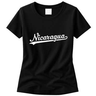 Nicaragua Baseball Jersey Script With Swoosh Womens T-Shirt