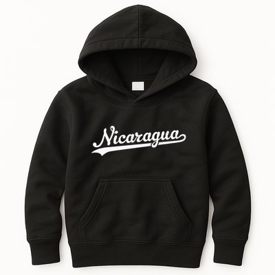 Nicaragua Baseball Jersey Script With Swoosh Kids Hoodie