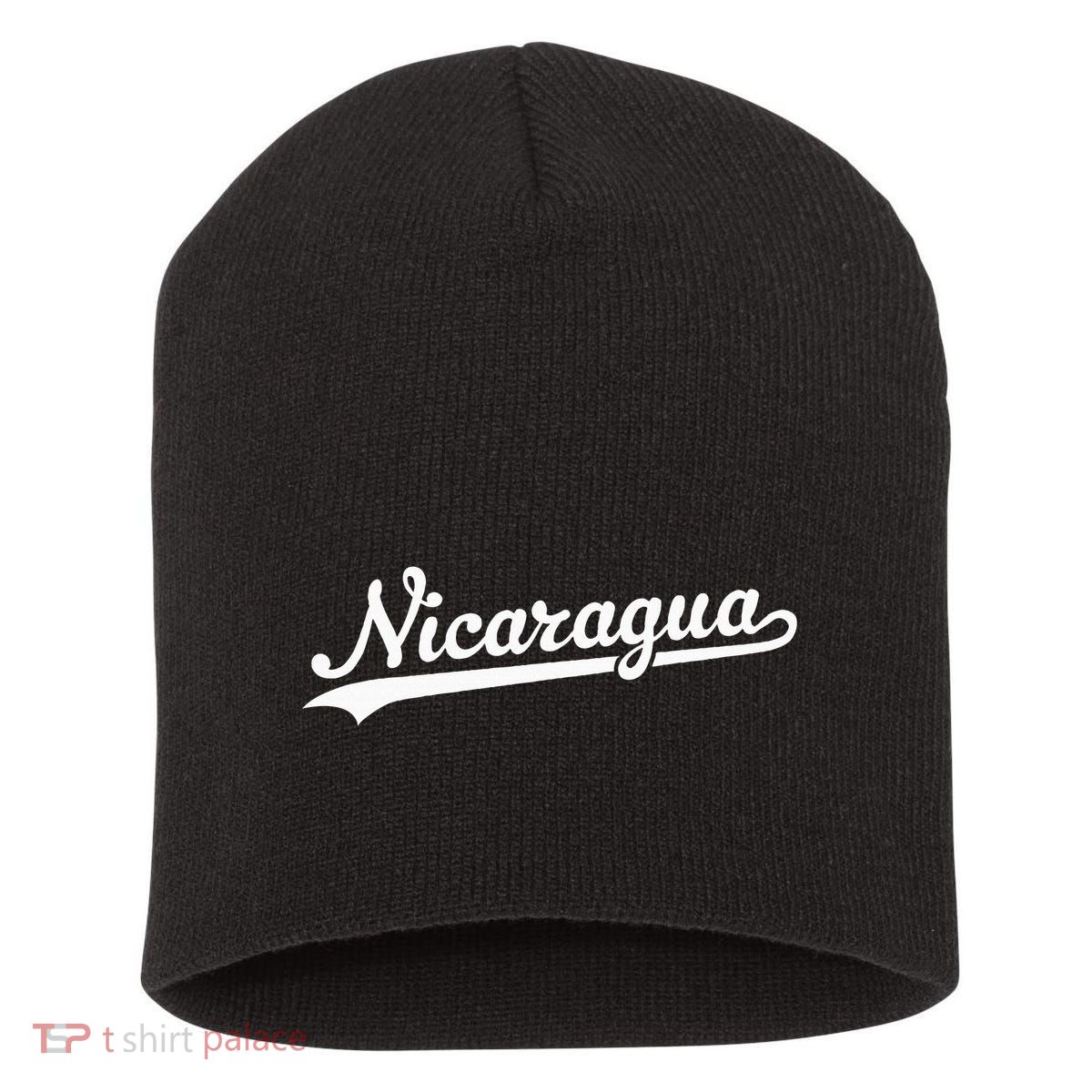 Nicaragua Baseball Jersey Script With Swoosh Short Acrylic Beanie