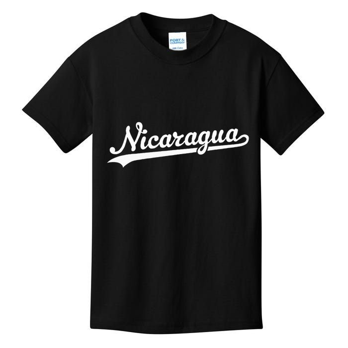 Nicaragua Baseball Jersey Script With Swoosh Kids T-Shirt
