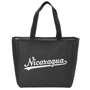 Nicaragua Baseball Jersey Script With Swoosh Zip Tote Bag