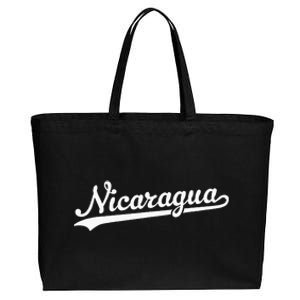 Nicaragua Baseball Jersey Script With Swoosh Cotton Canvas Jumbo Tote