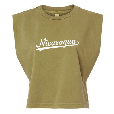 Nicaragua Baseball Jersey Script With Swoosh Garment-Dyed Women's Muscle Tee