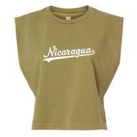 Nicaragua Baseball Jersey Script With Swoosh Garment-Dyed Women's Muscle Tee
