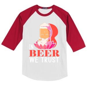 Namasté Beer Jga Yoga Class Buddha Beer Cute Gift Kids Colorblock Raglan Jersey